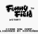 Funny Field (Japan) Title Screen